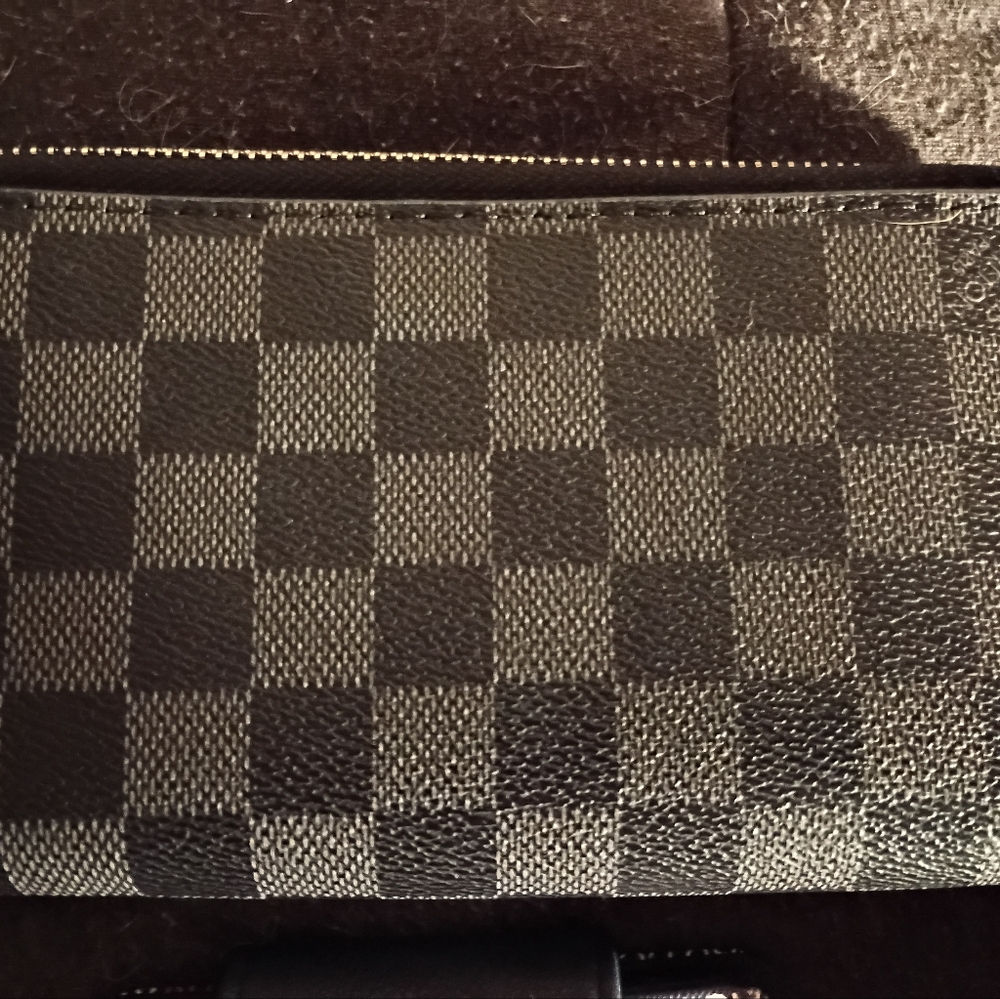Margot Black and Gray Checkered Wallet